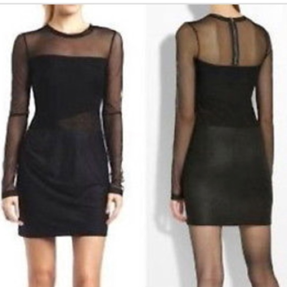 BCBG Azria mesh sheer dress